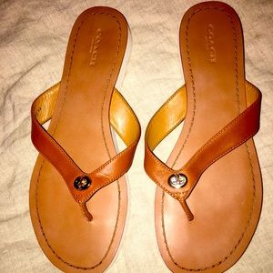 Coach leather women’s sandals Sz 8.5
